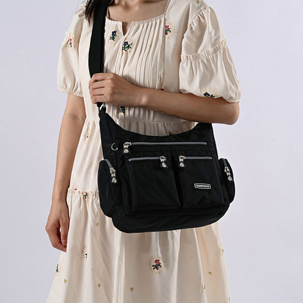 Water-Resistant Nylon Crossbody Bag for Women - Multi-Pocket Shoulder Bag, product view 10