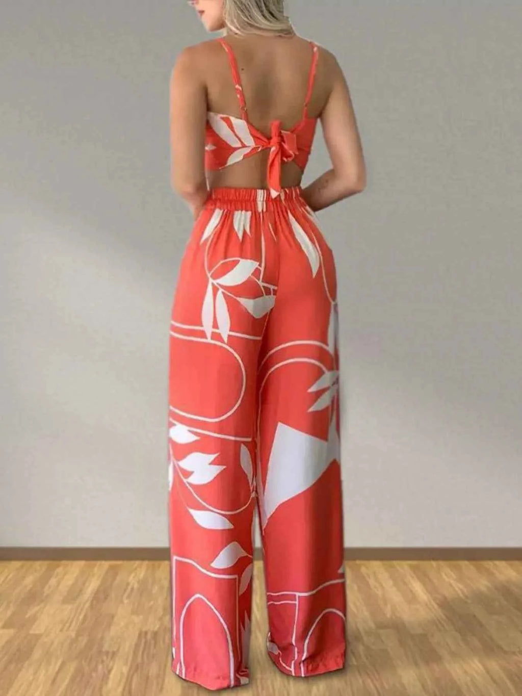 Tropical print spaghetti strap set — additional view 8