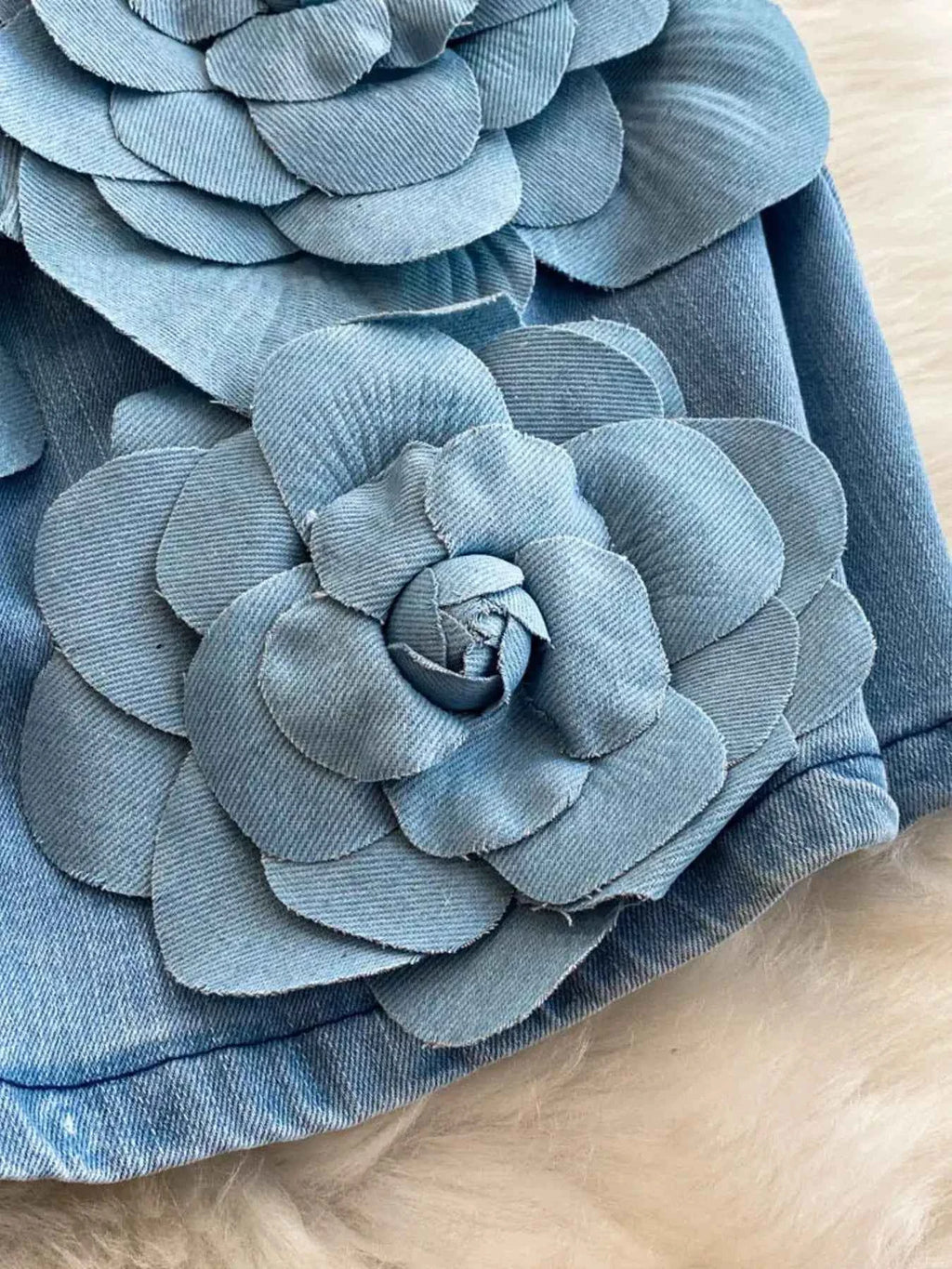 Floral applique denim dress — additional view 11