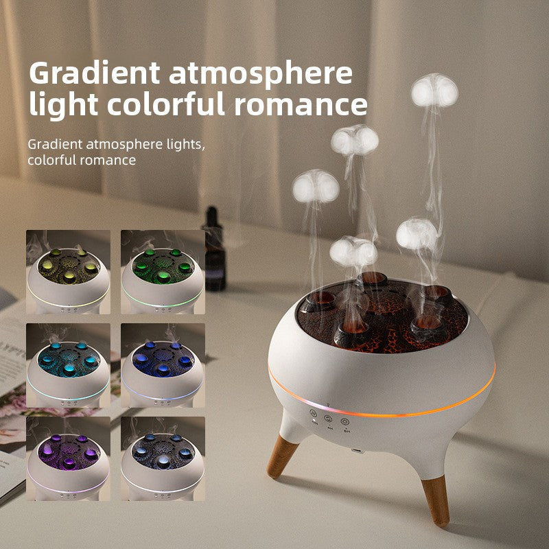 Ultrasonic humidifier with remote control and colour light product photo Main image