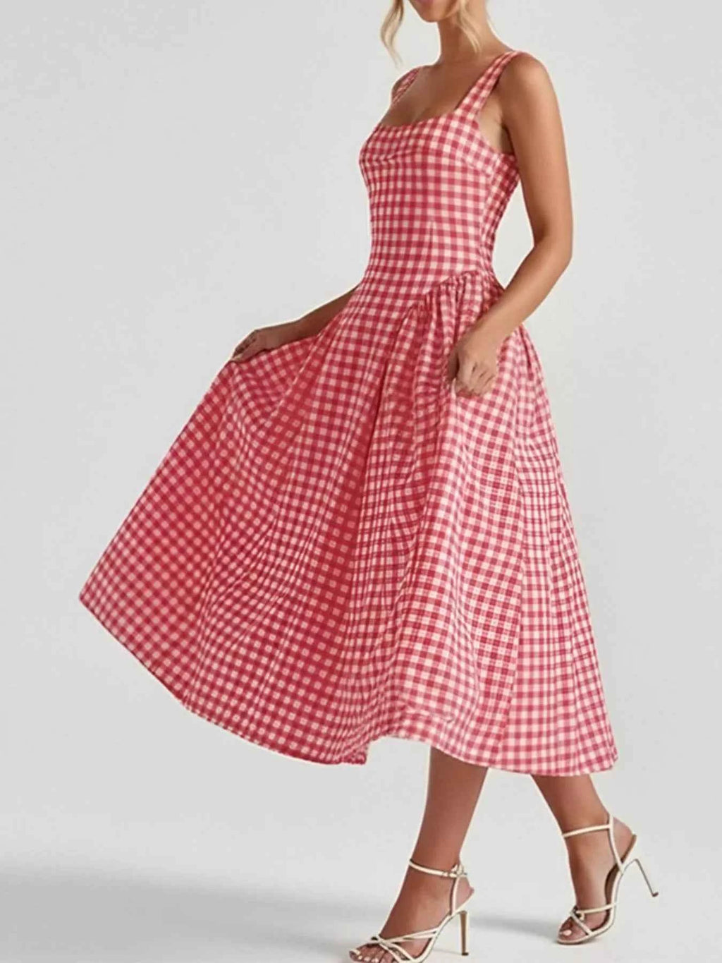 Plus size plaid midi dress — additional view 11