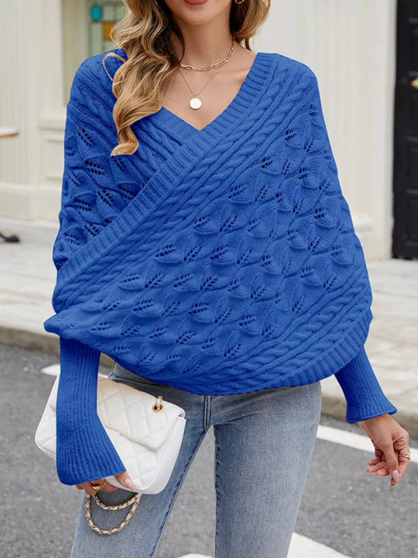 Cable Knit Batwing Sleeve Sweater view 13