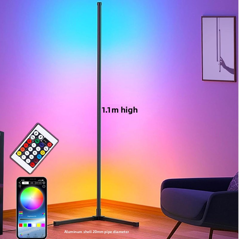 Smart RGB LED Floor Lamp with Bluetooth/Wi-Fi Control