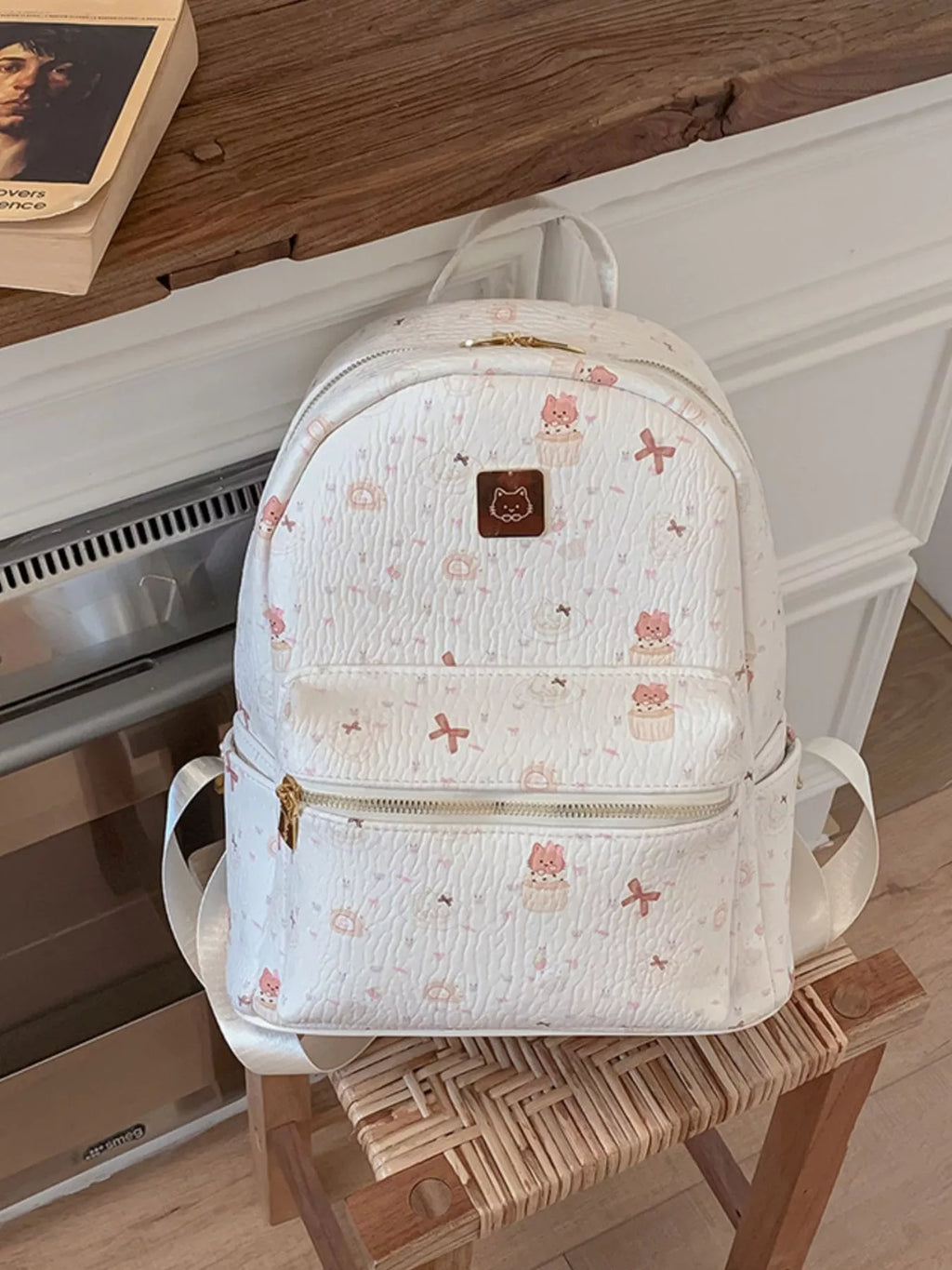 Mini Patterned PU Leather Backpack — product image 3