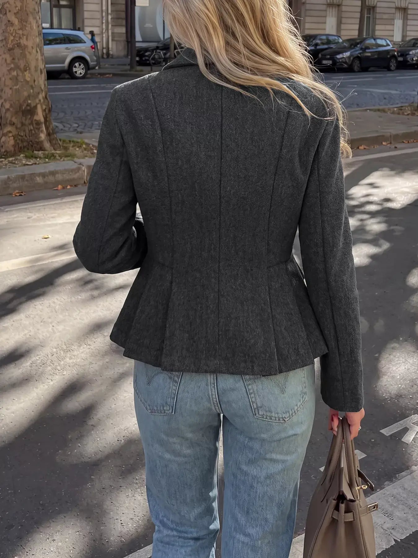 Double-breasted peplum blazer — additional view 5