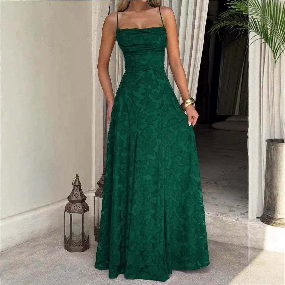 Lace Backless Evening Dress