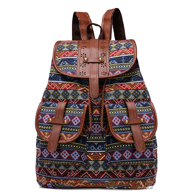 Main product photo of Ethnic Print Backpack, everyday style