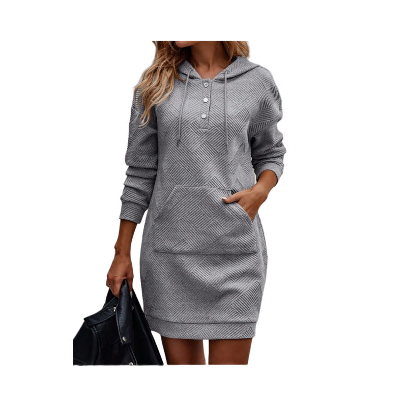 Women's Plaid Mid-Length Hoodie-Splashis, alternate view 8