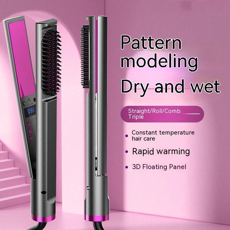 3-in-1 Multifunctional Hair Straightening Comb – Wet & Dry Use, side product view