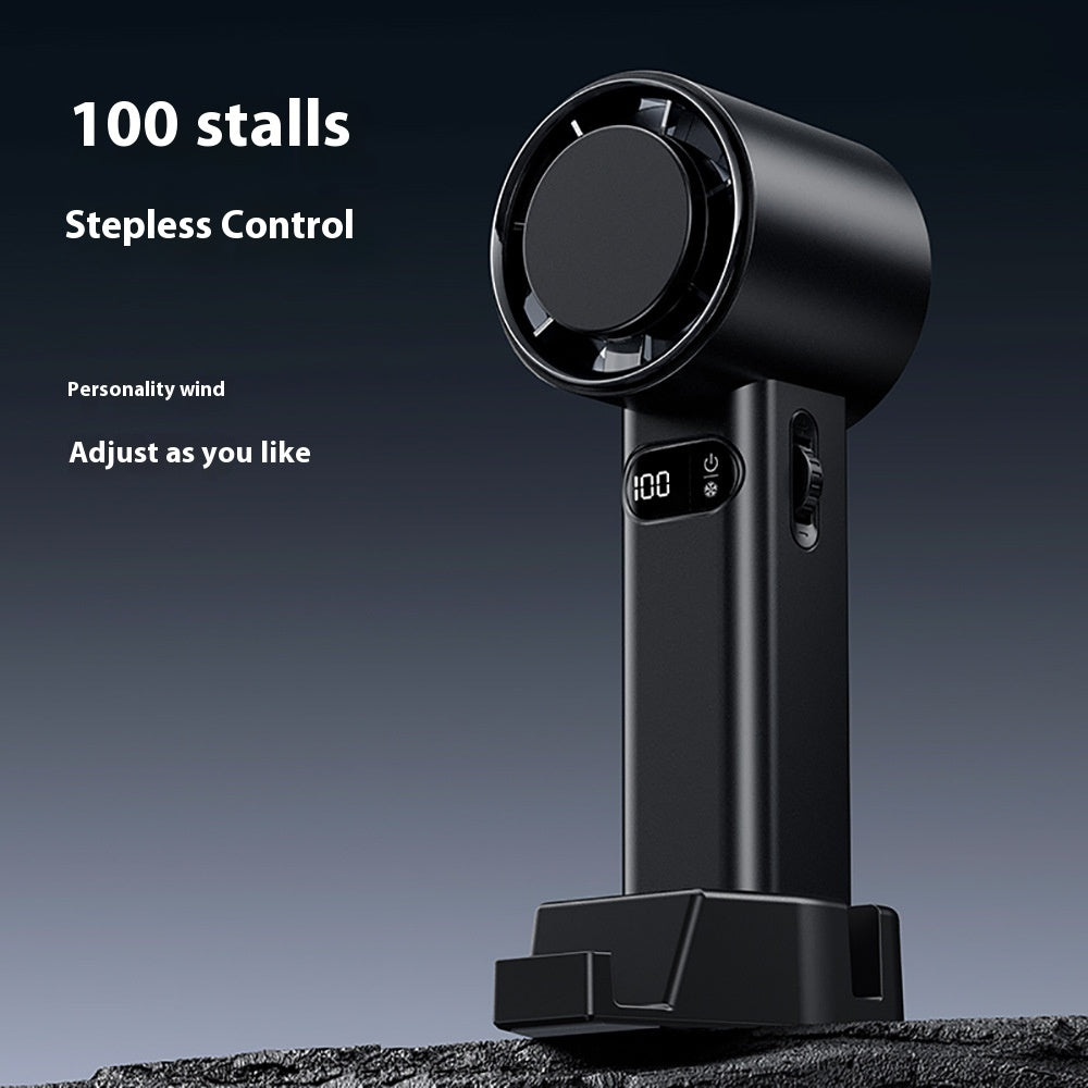 Rechargeable Handheld Cooling Fan, shown in a clear product image
