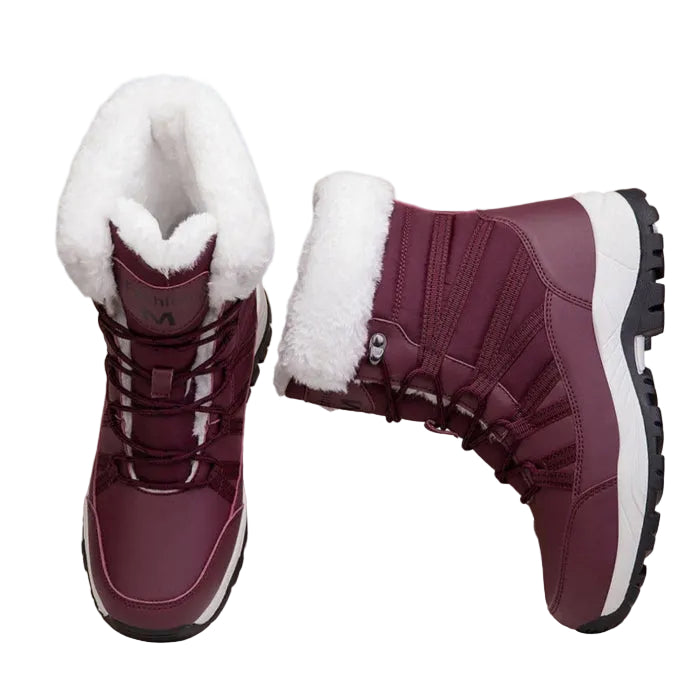 Fleece-Lined Padded Mid-Calf Winter Boots product image