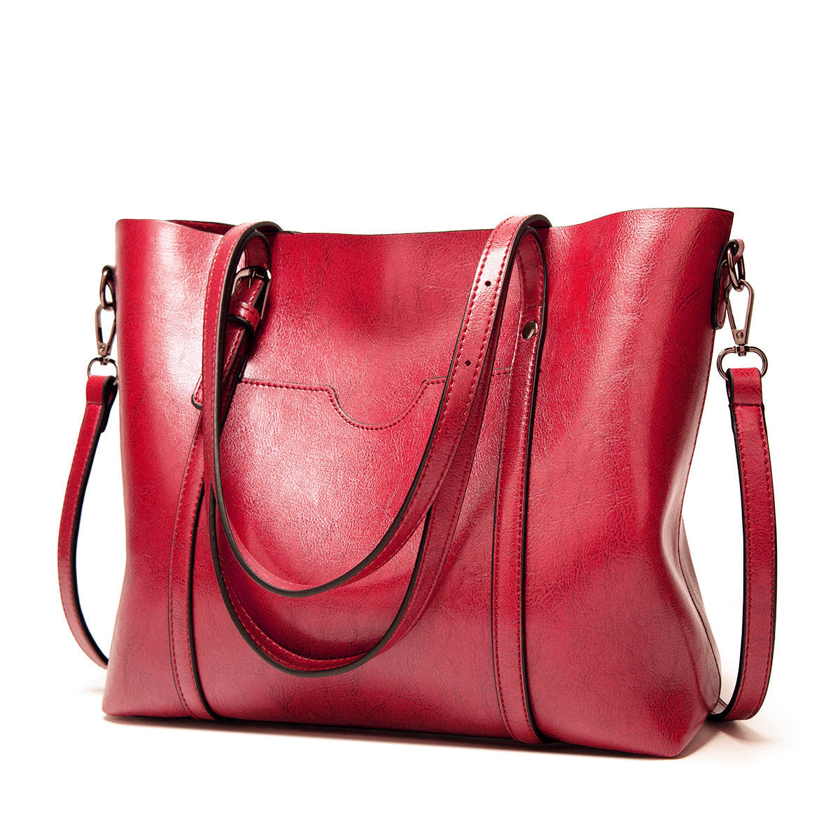 Retro tote bag color options Red Green and Blue