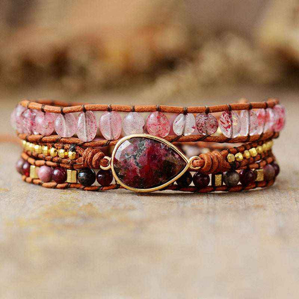 Natural stone layered bracelet — additional view 2