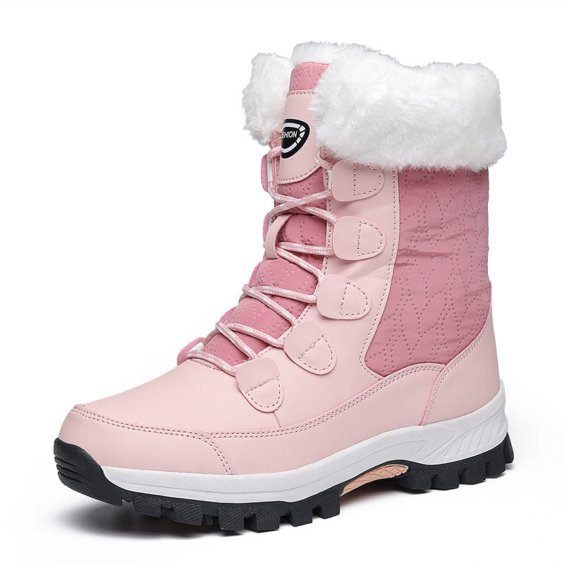 Mid-calf snow boots on-foot styling