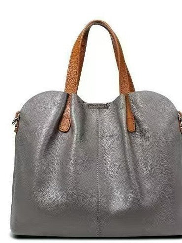 Tote bag two-tone contrast color detail