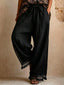 Lace-tassel bohemian wide-leg pants product image