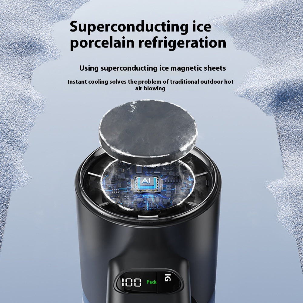 Rechargeable Handheld Cooling Fan, front product view