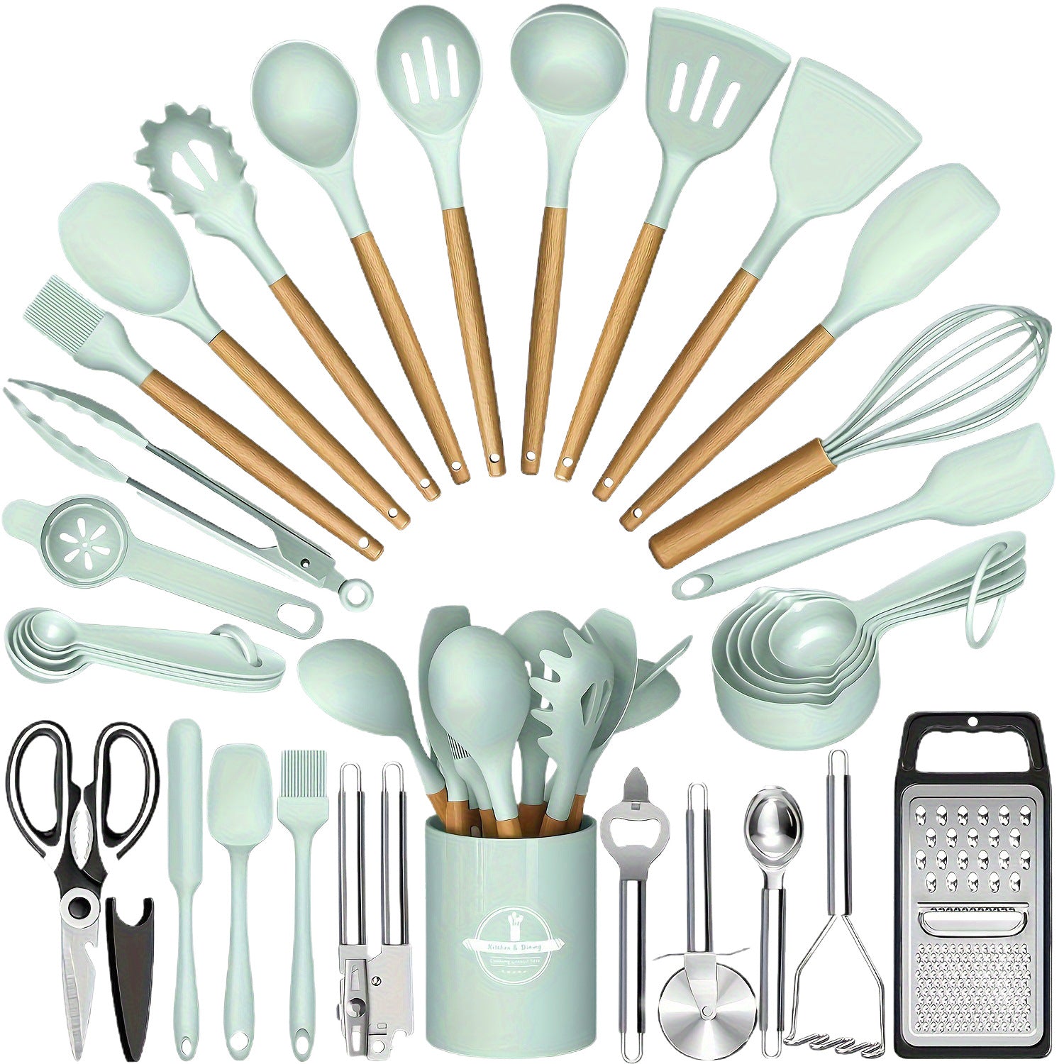 Kitchen tool set silicone head detail
