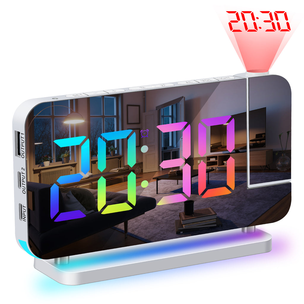 RGB LED Projection Alarm Clock with Ambient Lighting product photo