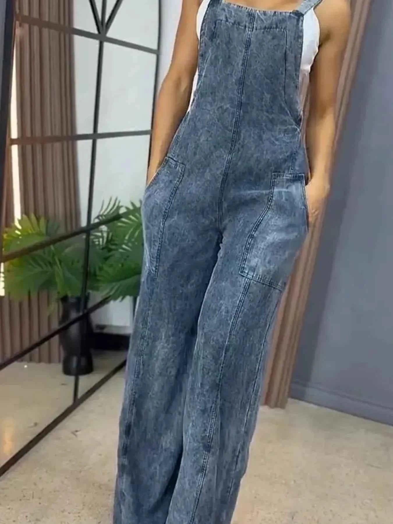 Chic Plus Size Denim Overalls Secondary image
