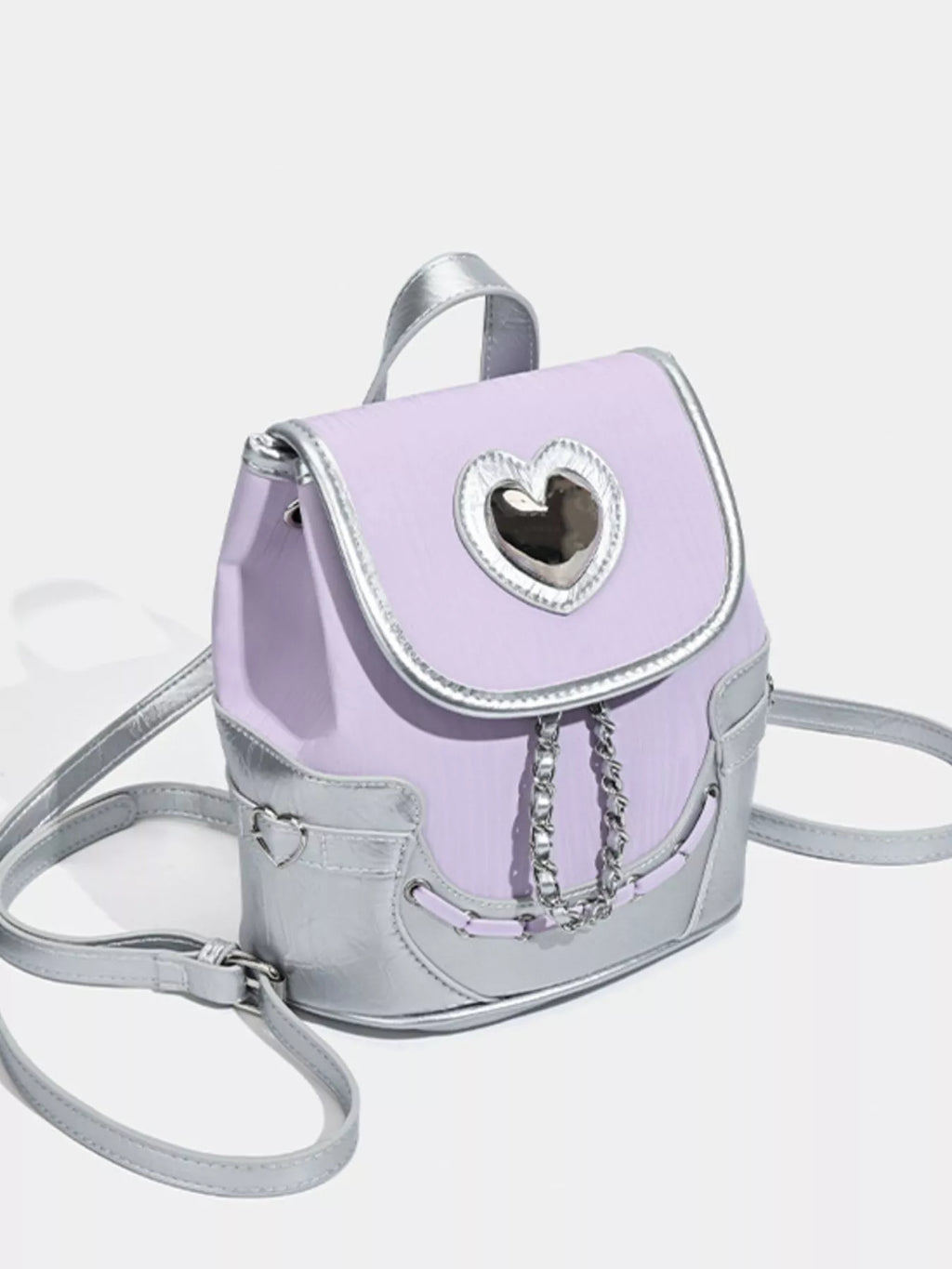 Mini Heart Flap PU Leather Backpack — product image 5