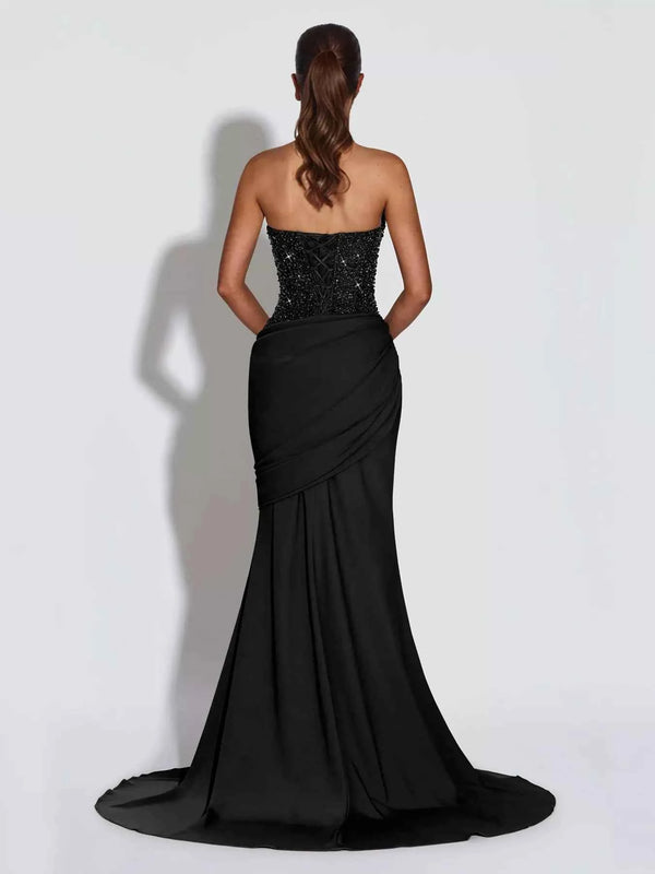 Sequin halter neck maxi dress — additional view 2