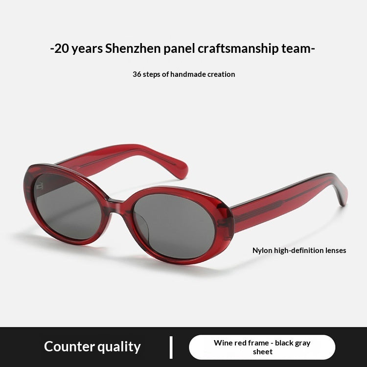 Star-Stud Oval Frame Sunglasses, product view 10