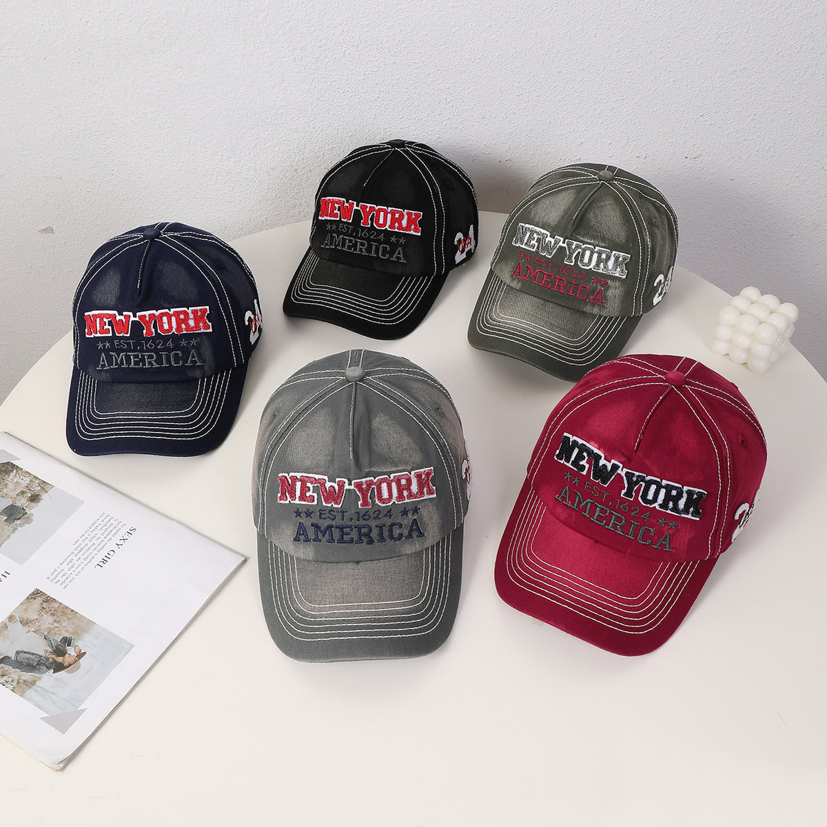 Embroidered Lettering Baseball Cap-Splashis