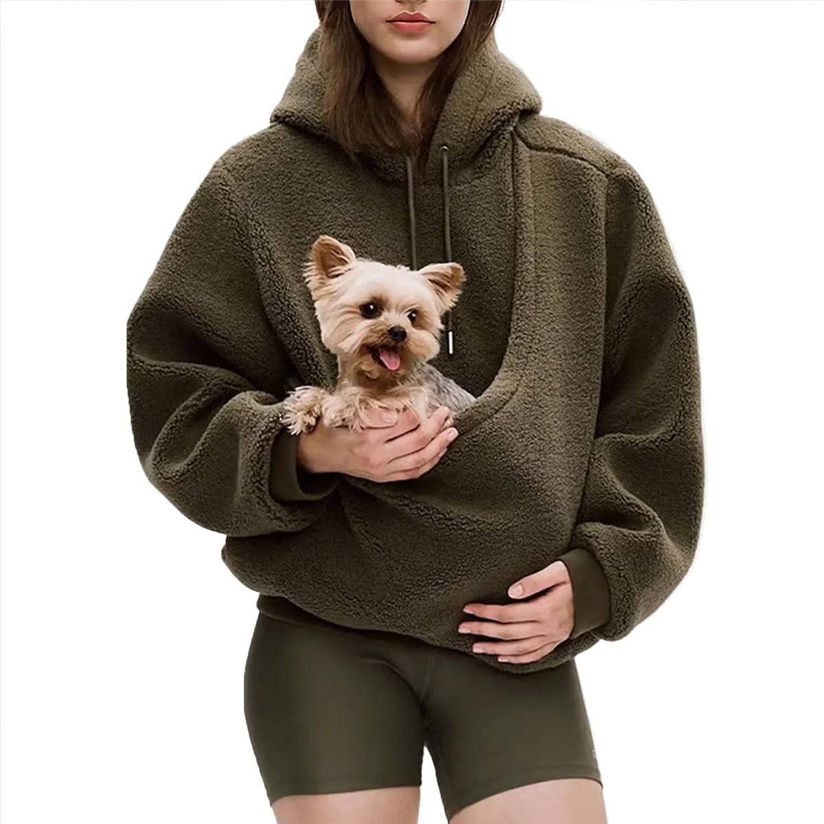 Unisex Pouch Pocket Hoodie - Oversized Zip Kangaroo Pullover additional product view