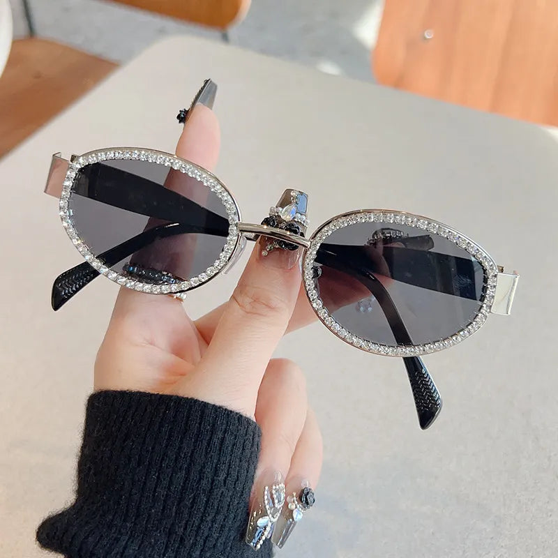 Rhinestone oval sunglasses — additional view 3