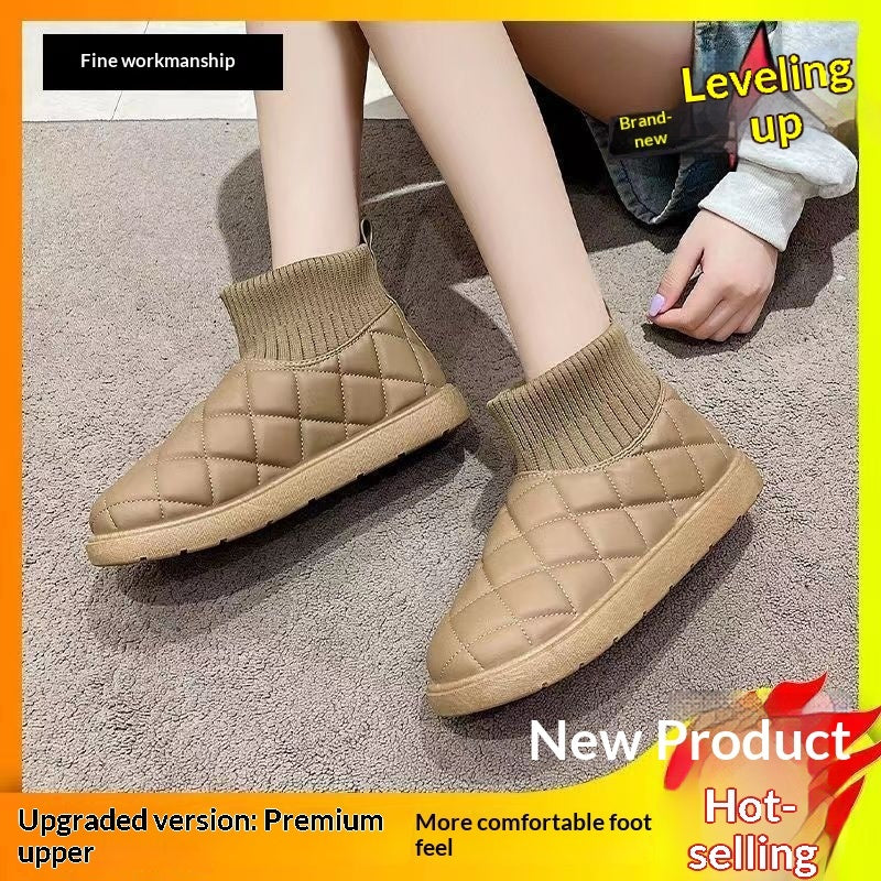 Women's Sock-Top Snow Boots - Non-Slip Fleece Lined, 3 Colours additional product view