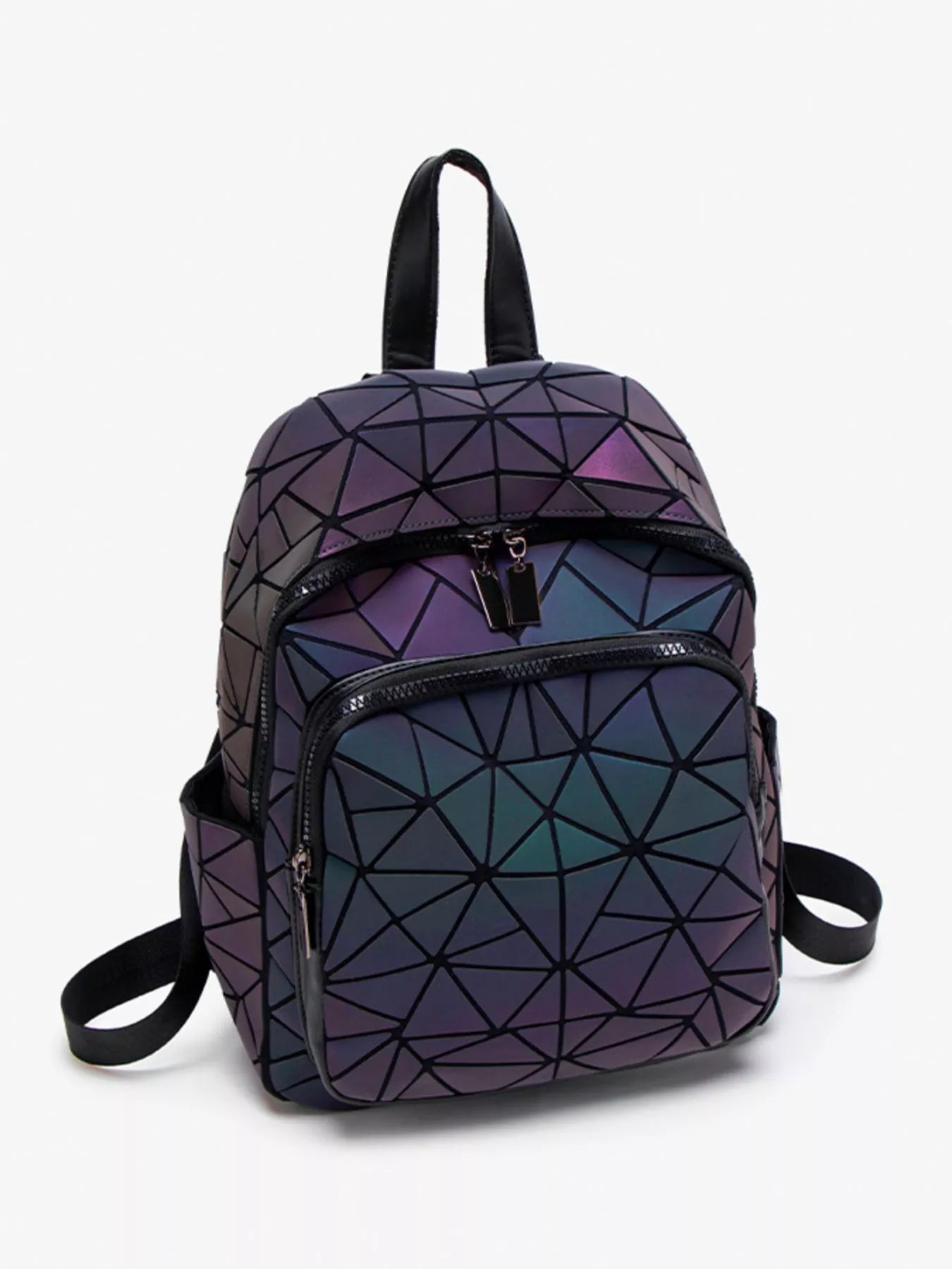 Medium Geometric PU Leather Backpack — product image 4