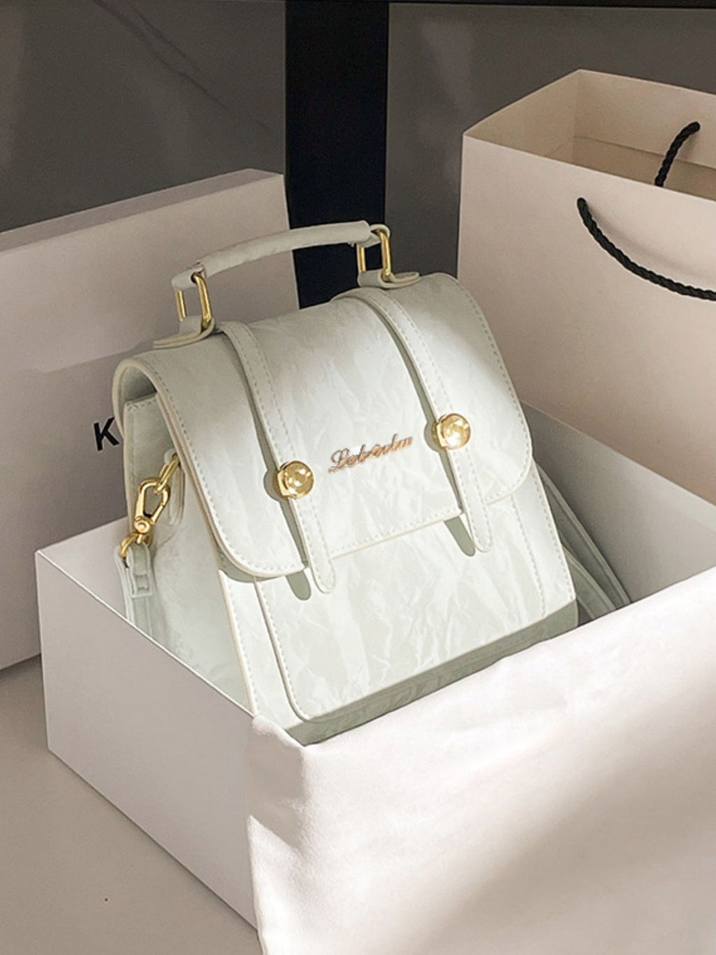 Mini Convertible PU Leather Backpack — product image 3