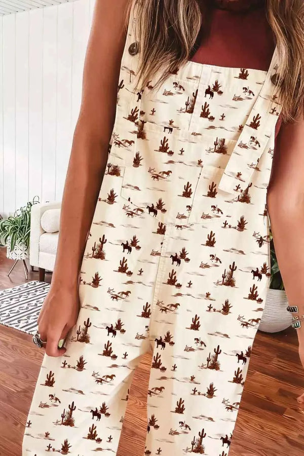 Western print jumpsuit — additional view 3