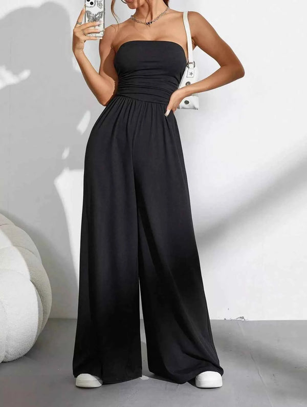 Strapless wide leg jumpsuit — additional view 8