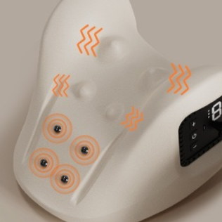 Massage pillow control button and settings diagram