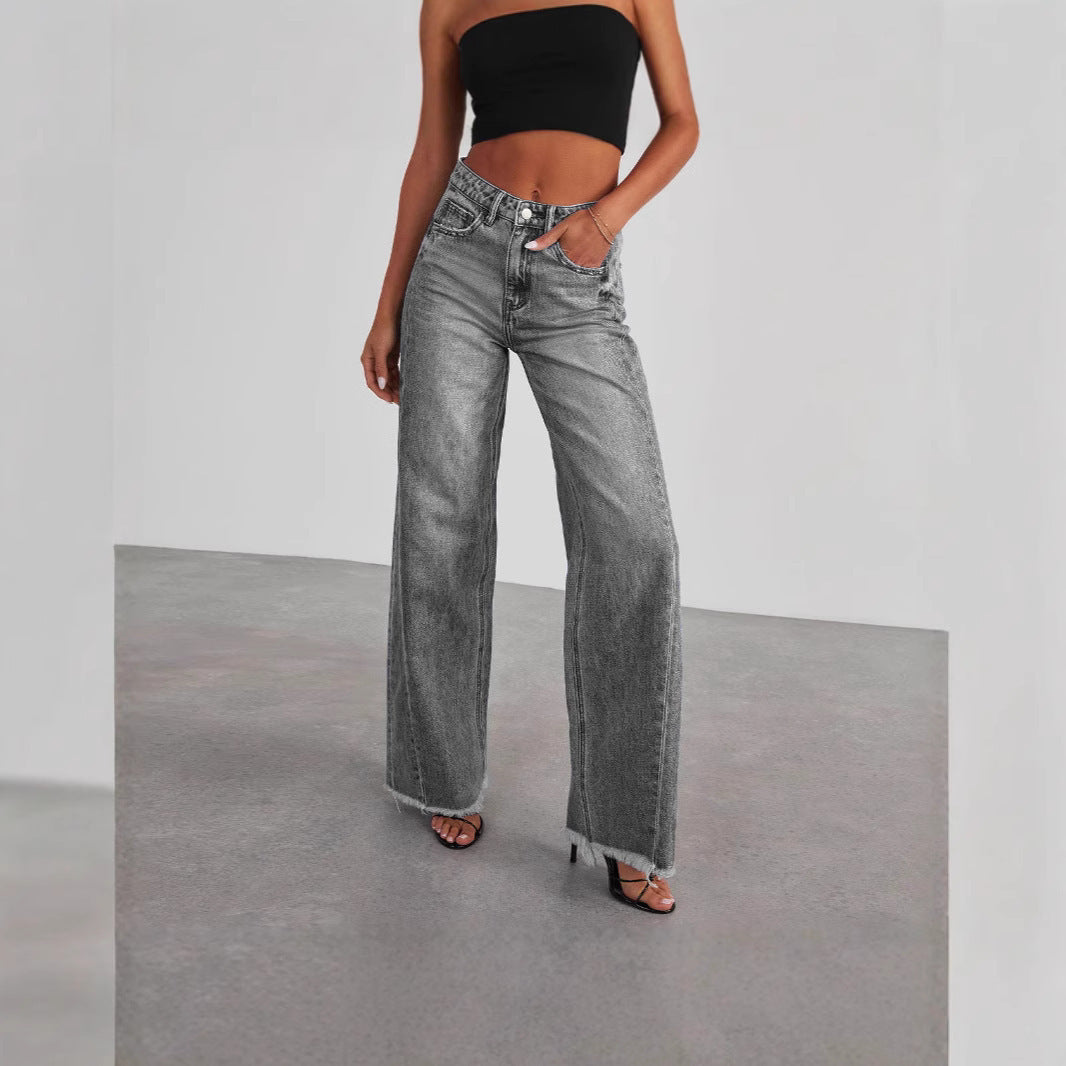 Wide-leg jeans styling