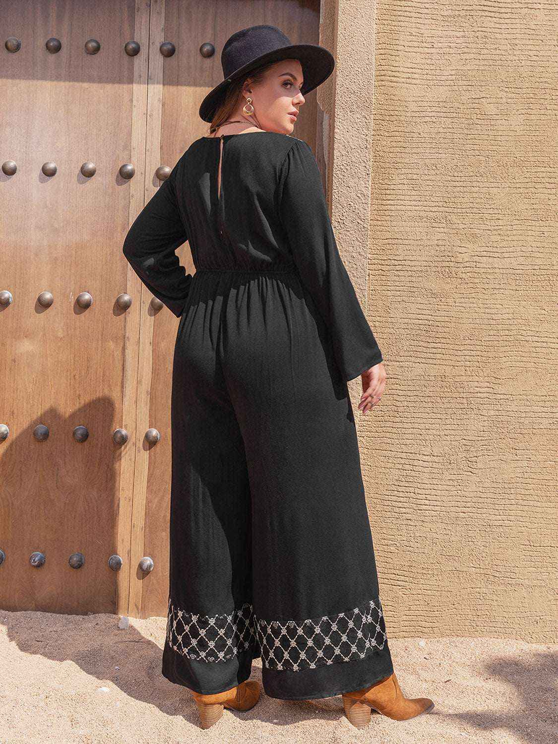 Plus size square neck jumpsuit — additional view 2