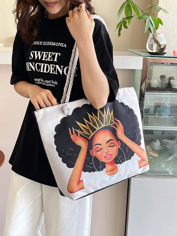 Canvas tote bag double shoulder strap detail