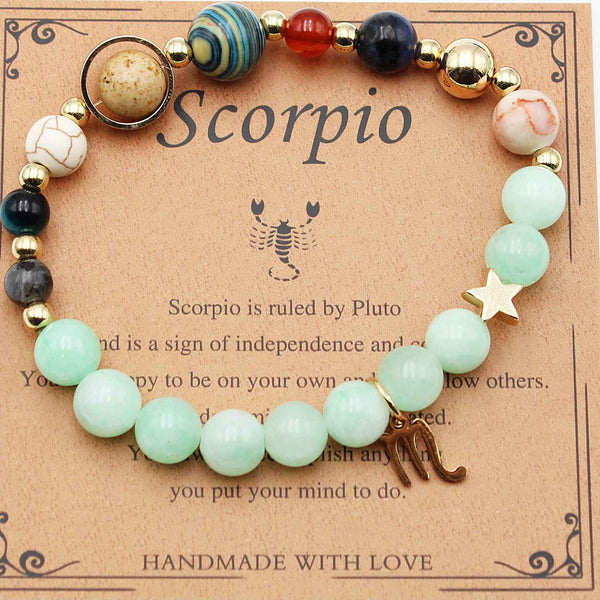 Magic of Eight Planets Jewelry Bracelet-Fashion-Splashis-Color:Scorpio Green Dongling-Splashis