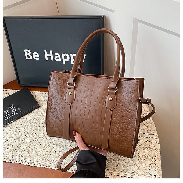 Shoulder tote bag color options Coffee and Khaki