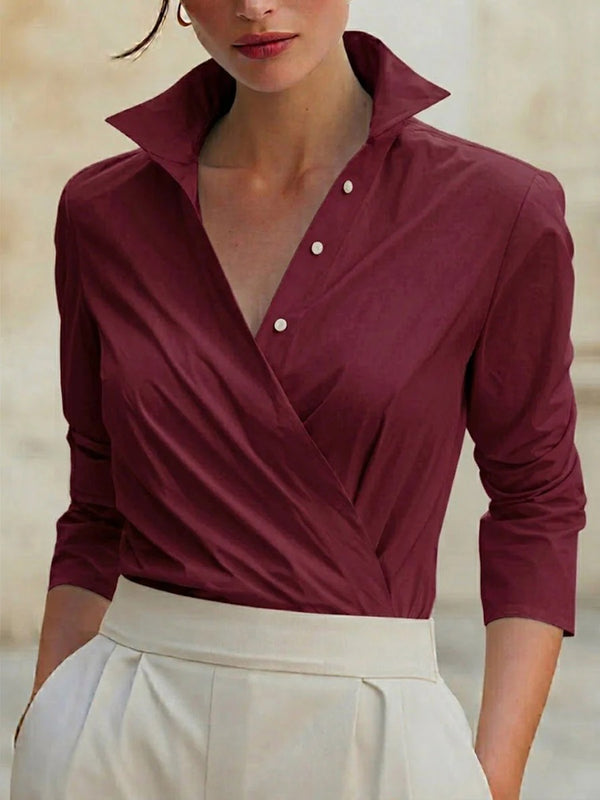 Product detail photo of Pleated Three Quarter Sleeve Shirt, Women’s Shirt, everyday style