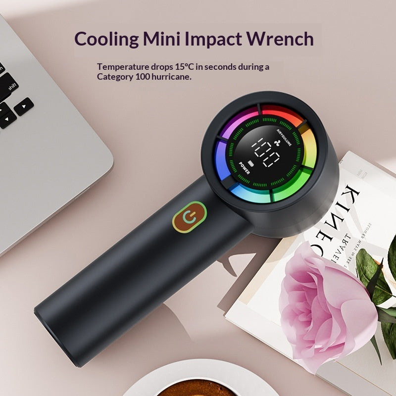 G80 USB Brushless Handheld Fan, close-up product view