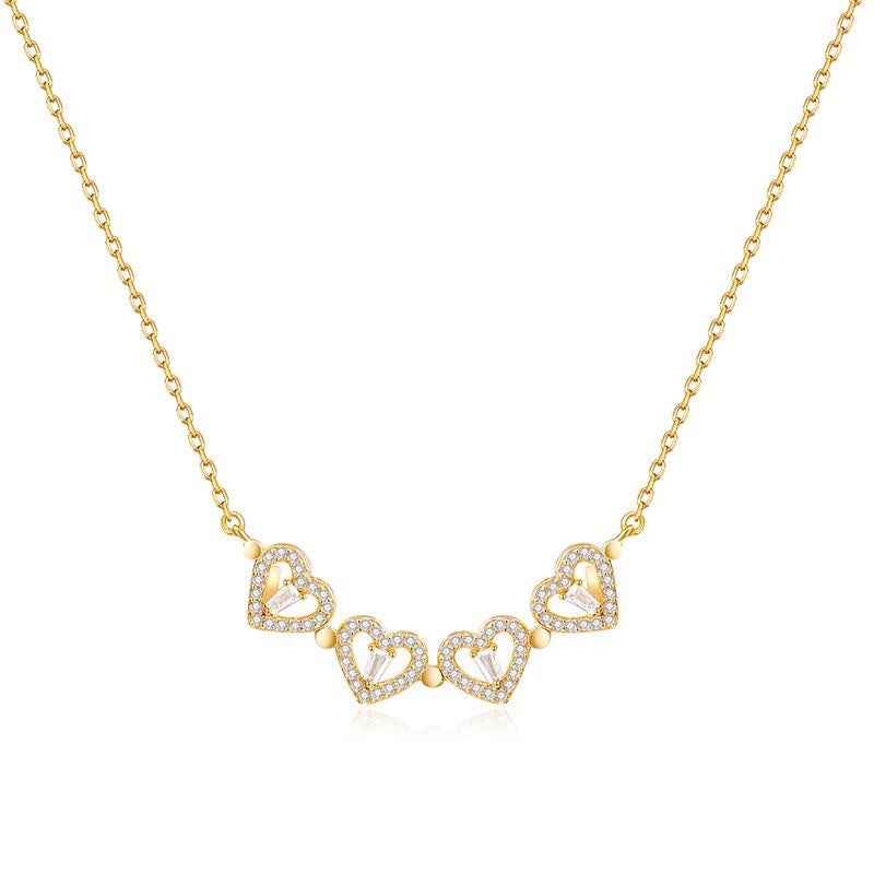 Four-leaf clover and heart necklace — additional view 6