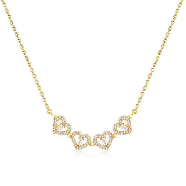 Four-leaf clover and heart necklace — additional view 6