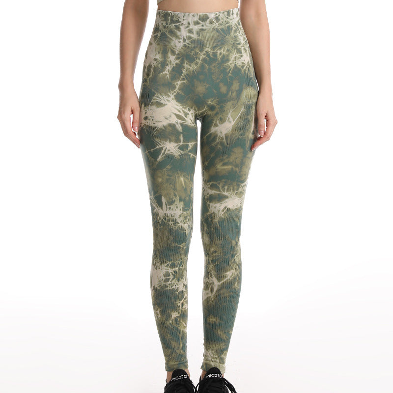 Tie Dye Seamless Yoga Leggings for Women - Contoured Workout Leggings, product view 13