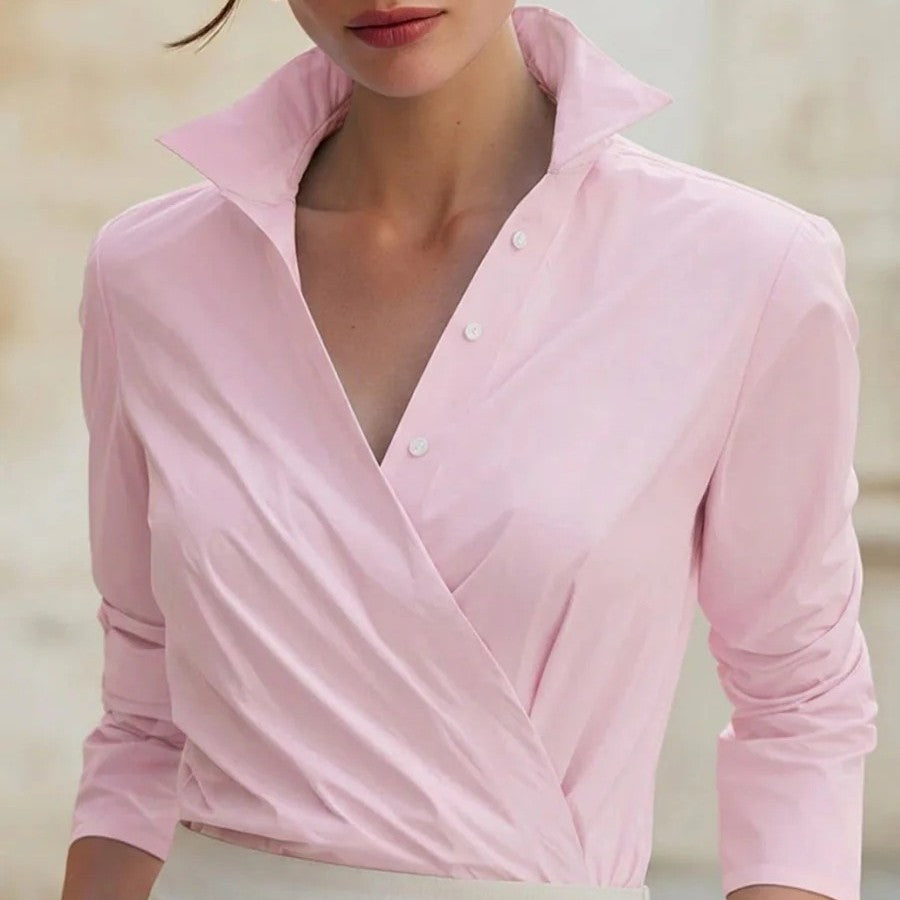 Main product photo of Pleated Three Quarter Sleeve Shirt, Women’s Shirt, everyday style