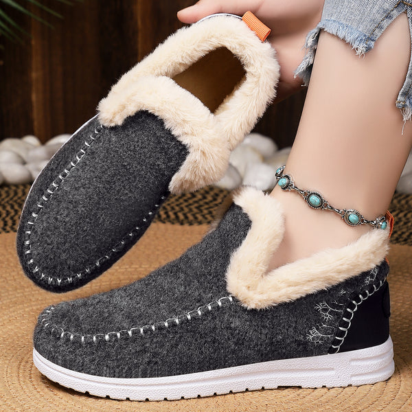 Women's Warm Lined Flat Winter Boots-Splashis, alternate view 3