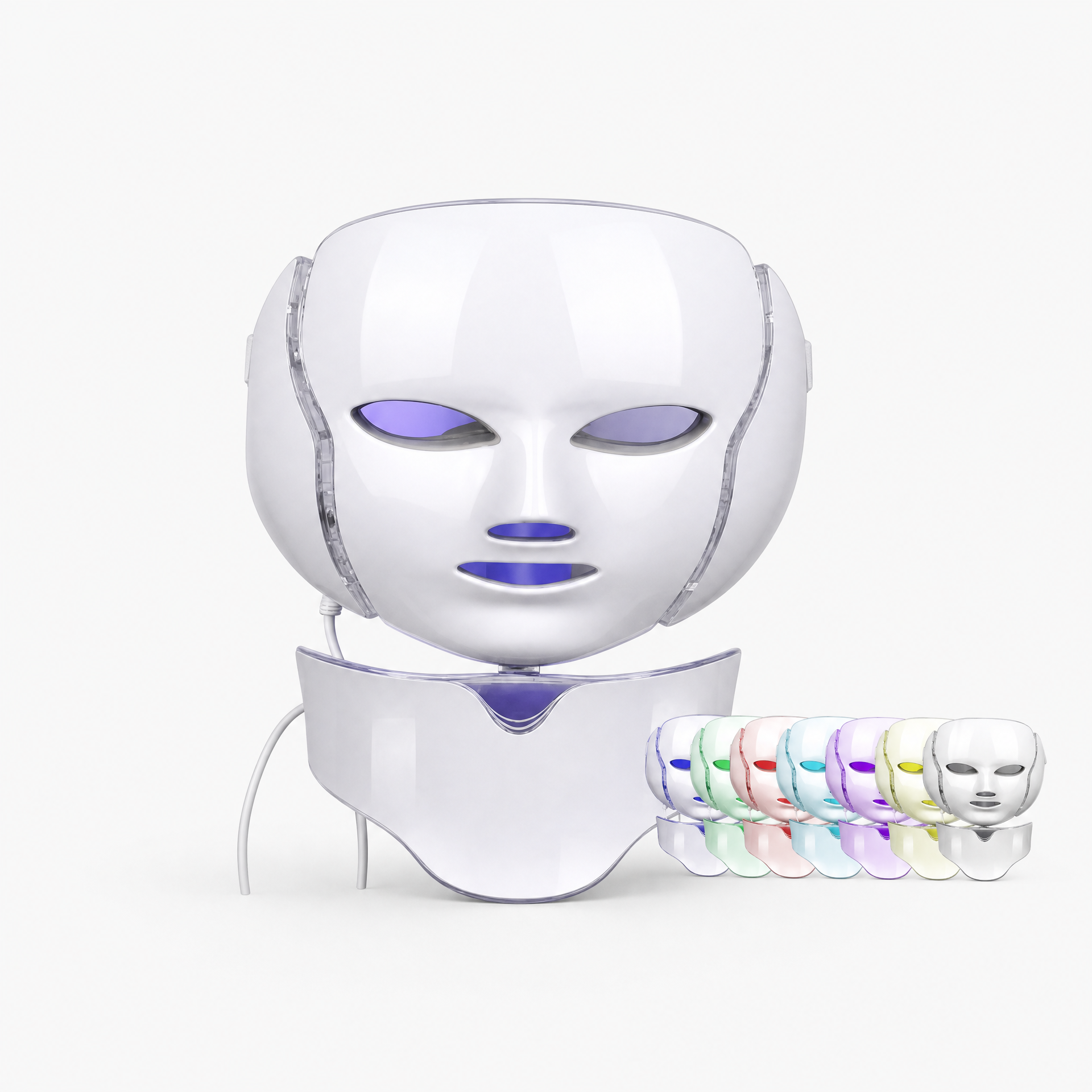 LED Face & Neck Light Mask (Multi-Color), angled product view