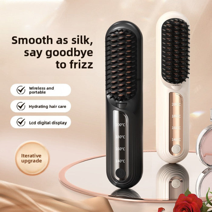 Ceramic heated straightening comb — primary view
